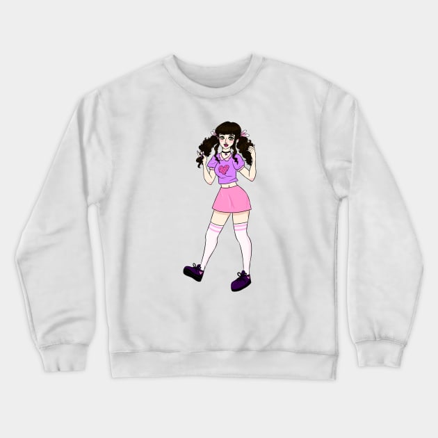 Pigtail Attitude Crewneck Sweatshirt by ShinyBat